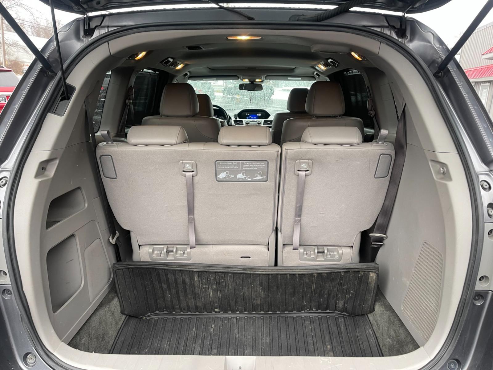 2016 Gray /Gray Honda Odyssey EX-L (5FNRL5H61GB) with an 3.5L V6 SOHC 24V engine, 6A transmission, located at 11115 Chardon Rd. , Chardon, OH, 44024, (440) 214-9705, 41.580246, -81.241943 - This 2016 Honda Odyssey EX-L is a versatile and comfortable minivan equipped with a 3.5-liter V6 engine paired with a 6-speed automatic transmission, providing a smooth driving experience. It's designed with convenience and luxury in mind, evident in features such as heated leather seats, power-adju - Photo #38